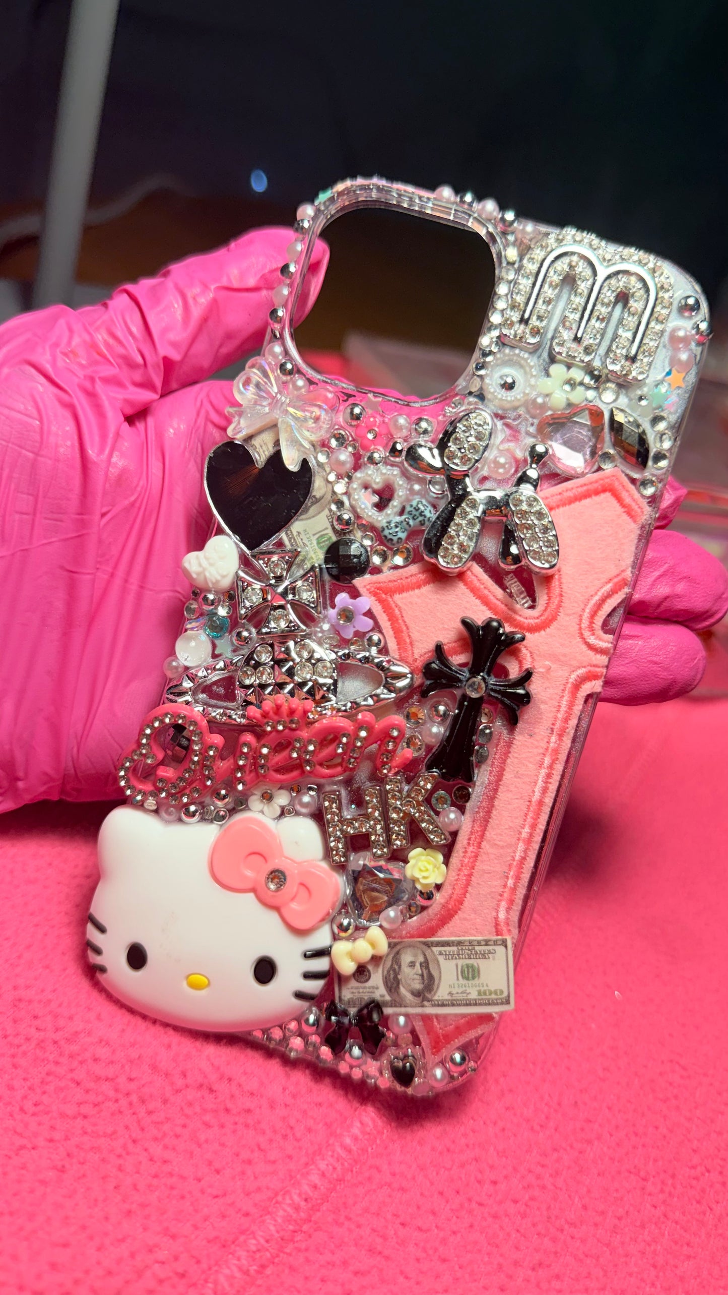 Hello kitty Blinged Junk Case